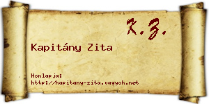 Kapitány Zita névjegykártya